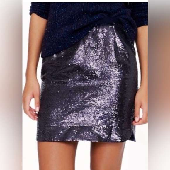 J. Crew Dresses & Skirts - J.Crew Shirttail Sequin Mini Skirt Size 4 NWT